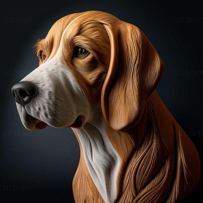 3D model American Foxhound dog (STL)